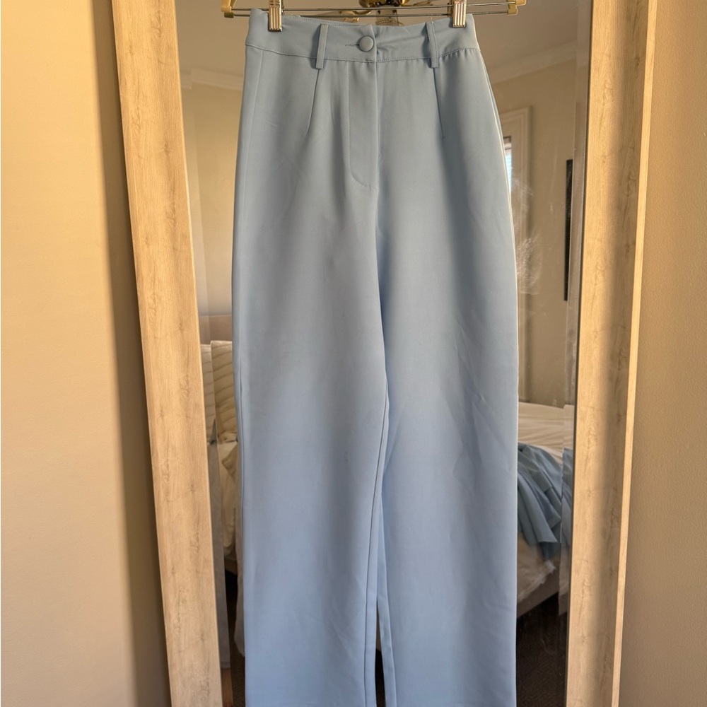 Baby blue blazer and pant set